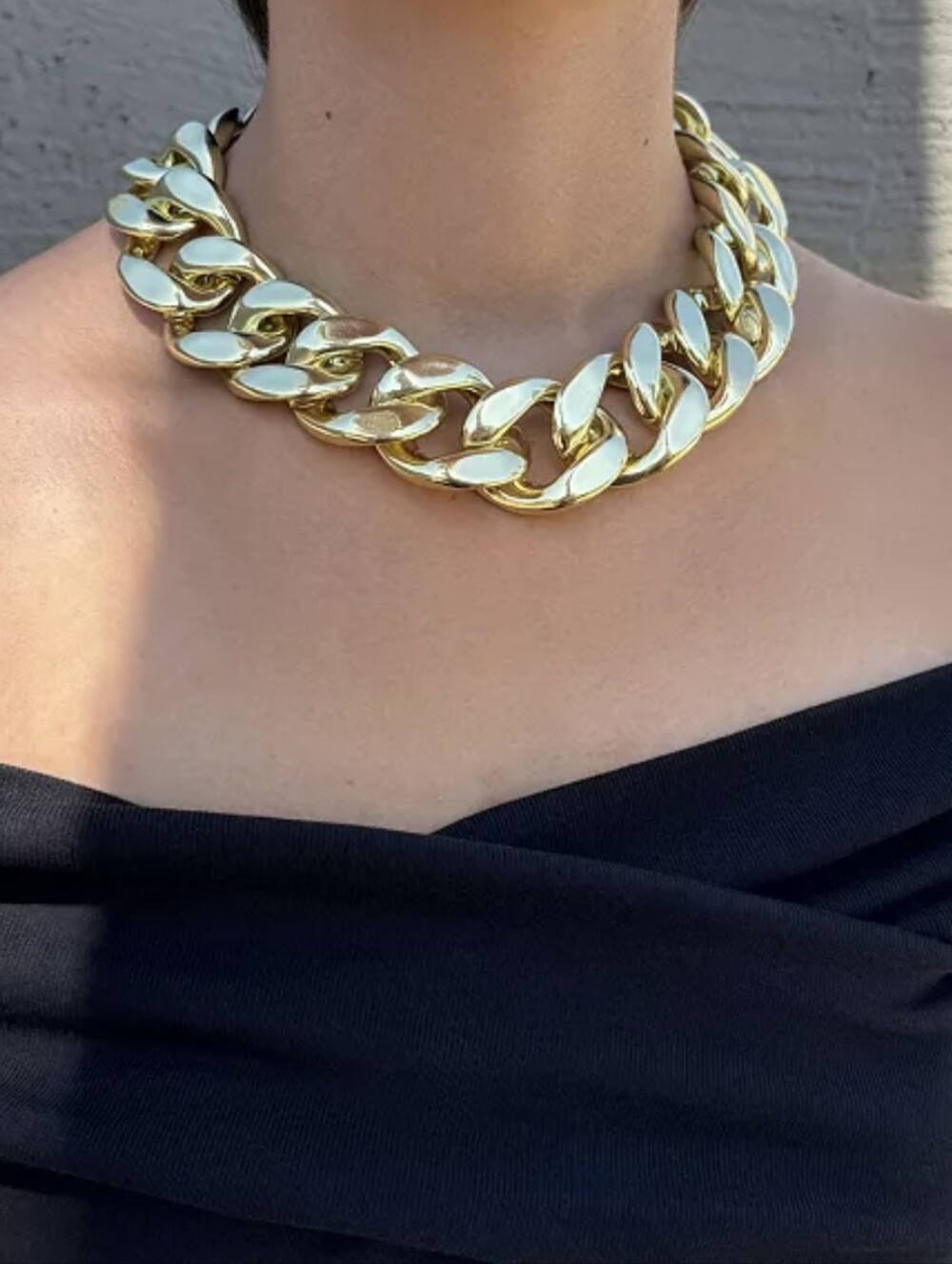 Adornia Lightweight Chunky Curb Chain Necklace/ BNWT